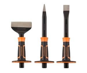 Magnusson DT15 3-piece set - brick chisel, pointed chisel and flat chisel in chrome vanadium steel with impact guard.