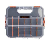 Magnusson Orange & Transparent Compartment Organiser Case With 18 Compartments