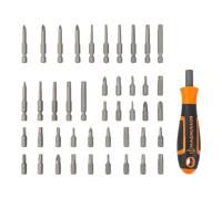 Magnusson Set of 44 SCS37 Screwdriver Bits - Alloy Steel, Black and Orange