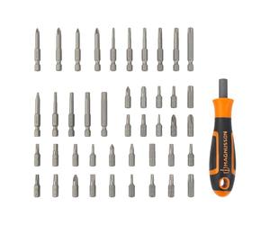 Magnusson Set of 44 SCS37 Screwdriver Bits - Alloy Steel, Black and Orange