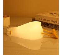 MAGOHMT Existential Crisis Duck Lamp - 3-Level Dimmable Rechargeable Night Light for Kids Breastfeeding & Nursery | Silicone, Touch Control & Lying Flat Design, Toddler Room Safe (Ducky Lay Lamp)
