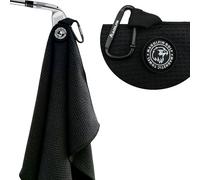 MAGOLFIN Magnetic Golf Towel with Clip, Microfiber Waffle Design - Industrial Strength Magnet for Strong Hold to Golf Bags, Carts & Clubs