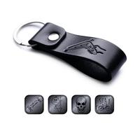 MAGOR Leather Keychain Favorite for Men, Keyring Gift for Women & Men, Birthday & Anniversary, Full Grain Leather (Karma)