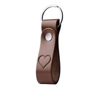 MAGOR Leather Keyring for Men & Women, Personalised Brown Keychain with Hot Embossed Design, Leather Key Ring Gift for Him Her Mum Dad, Premium Accessory for Car or Home Keys