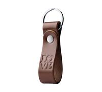 MAGOR Leather Keyring for Men & Women, Personalised Brown Keychain with Hot Embossed Design, Leather Key Ring Gift for Him Her Mum Dad, Premium Accessory for Car or Home Keys