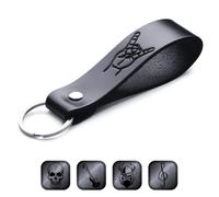 MAGOR Leather Keyring - Sustainable Gift with Hot Embossed Message for Your Loved One, Perfect for Men & Women, Handmade Full-Grain Leather (Cool)