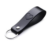 MAGOR Leather Keyring - Sustainable Gift with Hot Embossed Message for Your Loved One, Perfect for Men & Women, Handmade Full-Grain Leather (Love)