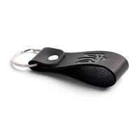 MAGOR Leather Keyring UKRAINE TRIDENT Key chain for Man, Key Chain for Woman, Keyring Family Present (Black)