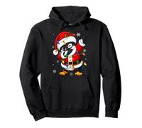 Magpie Bird Christmas Lights Fun Dab Dance Santa Xmas Pullover Hoodie