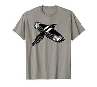 Magpie Bird in Flight. Wings Feathers Animal Wildlife Gift T-Shirt