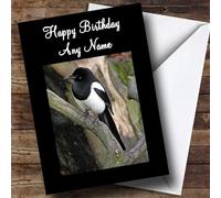 Magpie Bird Personalised Birthday Card | Birthday Card | Animals, Wildlife & Pets Card
