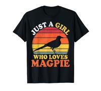 Magpie Bird Vintage Just A Girl Who Loves Magpie T-Shirt