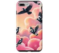 Magpie Bird Watcher Gift Pink Clouds Dreamy Sky Case for iPhone 7 Plus/8 Plus