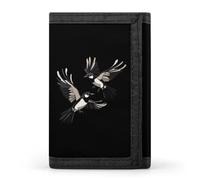 Magpie Bird with Large Wings Trifold Wallet Cute Card Slots Holder Clutch Purse Wallets for Men Women