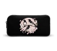 Magpie Birds On A Branch Pencil Case Large Capacity Pen Pouch Bag Stationery Organizer Makeup Bag