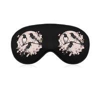Magpie Birds On A Branch Sleep Mask Lightweight Blindfold Eye Mask with Adjustable Strap for Men Women