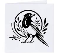 'Magpie & Branches' Blank Greeting Card (GC00065287)