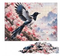 Magpie Cherry Blossom Tree Family Wooden Jigsaw, Adults, 1000 Pieces | Adult Jigsaw Puzzle: defined colour areas for easier piece sorting at your own pace.