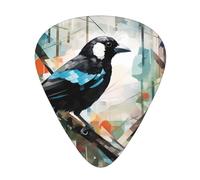 Magpie Graffiti Printed guitar picks - three thicknesses: thin, medium and thick, suitable for electric guitar, bass and ukulele.
