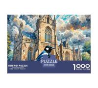 Magpie Jigsaw Puzzle for Adults 1000 Piece with Letters on Back Educational Games Animal Challenging Game Creativity & Gift Giving 38x26cm/1000pcs