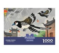 Magpie Jigsaw Puzzle for Adults 1000 Pieces with Letters on Back Educational Game Animal Challenging Game Creativity & Gift Giving 70x50cm/1000pcs