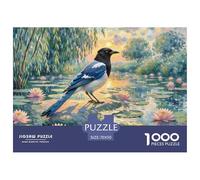 .Magpie Jigsaw Puzzles for Adults 1000 Pieces with Letters on Back Educational Game Animal Challenging Game Creativity & Gift Giving 70x50cm/1000pcs