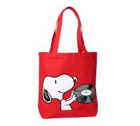 Magpie Line Ltd Tote Bags Peanuts Snoopy Music is Life Red Tote Bag Red