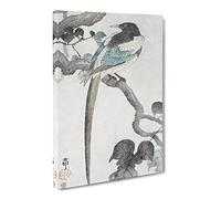 Magpie On A Tree Branch By Ohara Koson Canvas Print | Gallery Wrapped 30mm Frame Wall Art | 24x16 inches | Ready to Hang | Asian Landscape Picture | Living Room Bedroom Lounge Office