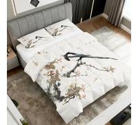 Magpie Super King Duvet 10.5 Tog Ink Wash Microfibre Coverless Duvet Suitable for All Seasons Comfortable Reversible Washable Super King Quilt with 2 Pillowcase YUf120