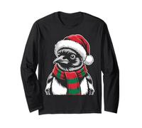 Magpie Xmas Santa Hat Scarf Christmas Costume Long Sleeve T-Shirt