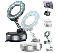 MagPro 360° Phone Holder, 2025 Upgraded Mag Ggrip Pro 360, Foldable Strong Hands-Free Suction Cup Phone Holder, Magnetic Car Phone Mount(WHITE+BLACK)