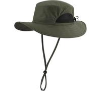 Magracy Kids Wide Brim Qiuck Dry Mesh Sun Hat UV Protection Bucket Hat Adjustable Army Green