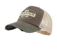 Magracy Men's Vintage Baseball Cap Mesh Trucker Hat Adjustable Outdoor Sports Distressed Snapback Cap Army Green