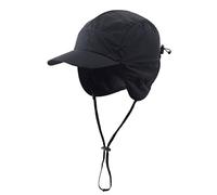 Magracy Outdoor Men's Baseball Cap Waterproof Winter Earflap Hat Fleece Lined Aviator Pilot Cap Black