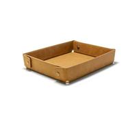 Magracy PU Leather Valet Tray for Men Women Desk Drawer Organiser Tray Nightstand Caddy for Jewelry Coins Phone Glasses Keys Watch Wallet Dark Khaki