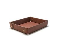 Magracy PU Leather Valet Tray for Men Women Desk Drawer Organiser Tray Nightstand Caddy for Jewelry Coins Phone Glasses Keys Watch Wallet Light Coffee