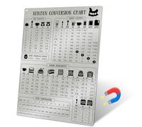 Magrooyar Kitchen Conversion Chart Magnet for Refrigerator, Stainless Steel Baking Ingredients Measurements for Baker, Vintage Kitchen Accessories Gadgets, CF001