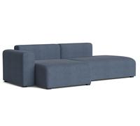 Mags Sofa 2.5-seater Combination 3 low Armrest with armrest left Hay Fabric Turf Blue grey - 5710441433712