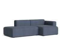 Mags Sofa 2.5-seater Combination 3 low Armrest with armrest right Hay Fabric Turf Blue grey - 5710441433736