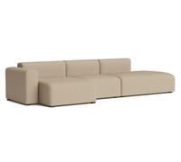 Mags Sofa 3-seater Combination 4 Low Armrest with armrest left Hay Fabric Maglia warm grey - 5710441370864