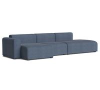 Mags Sofa 3-seater Combination 4 Low Armrest with armrest left Hay Fabric Turf Blue grey - 5710441433897