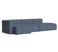 Mags Sofa 3-seater Combination 4 with armrest left Hay Fabric Turf Blue grey - 5710441433859
