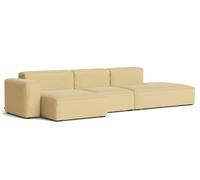 Mags Soft Sofa 3-seater Combination 4 Low Armrest Armrest left Hay Fabric Yuma 833 with beige stitching - 5710441434863