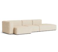 Mags Soft Sofa 3-seater Combination 4 with armrest left Hay Fabric Bolgheri LGG60 with beige stitching - 5710441374305