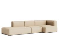 Mags Soft Sofa 3-seater Combination 4 with armrest right Hay Fabric Hallingdal 220 with beige stitching - 5710441374473