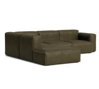 Mags Soft Sofa Corner Combination 2 low Armrest left Hay Leather Sense Forest with Beige Stitch - 5710441435181