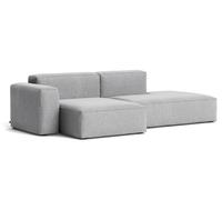 Mags Soft Sofa Low 2,5-seater Combination 3 with armrest left Hay fabric Hallingdal 130 with beige stitching - 5710441373124