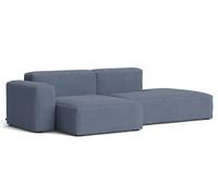 Mags Soft Sofa Low 2,5-seater Combination 3 with armrest left Hay fabric Linara 198 with beige stitching - 5710441372745