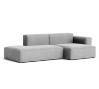 Mags Soft Sofa Low 2,5-seater Combination 3 with armrest right Hay Fabric Hallingdal 130 with beige stitching - 5710441373148
