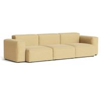 Mags Soft Sofa Low armrest 3- seater Combination 1 Hay Fabric Yuma 833 with beige stitching - 5710441434771